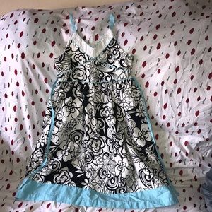 Bonnie Jean size 8 black with and blue dress 💕